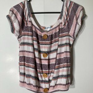3/$20 Fashion Muse short sleeve Top size M